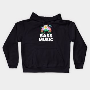 BASS MUSIC - flower Kids Hoodie